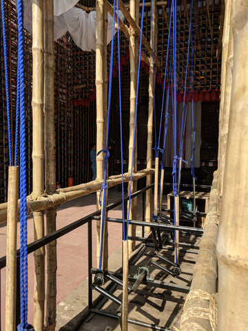 Pully system at the raw pandal 2018