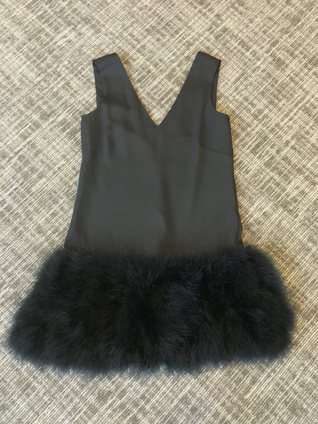 dresses with fur at the bottom