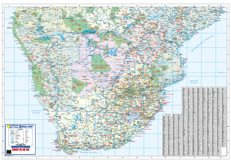 Southern Africa Wall Map Elex Academic Bookstore 2379