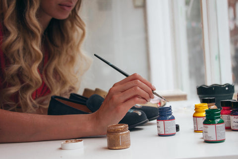 Morgan Seaford Painting Bespoke Duke & Dexter Loafers