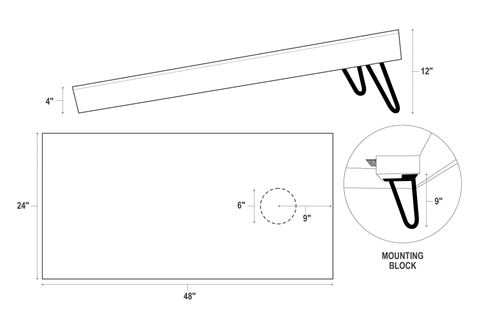 diy hairpin legs cornhole board drawing