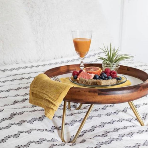 bed tray with hairpin legs