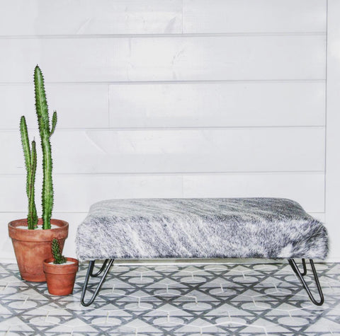 texture low bench ottoman 