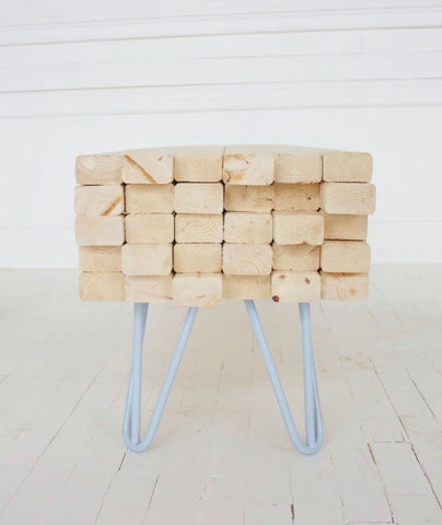 minimal lumber stack coffee table diy