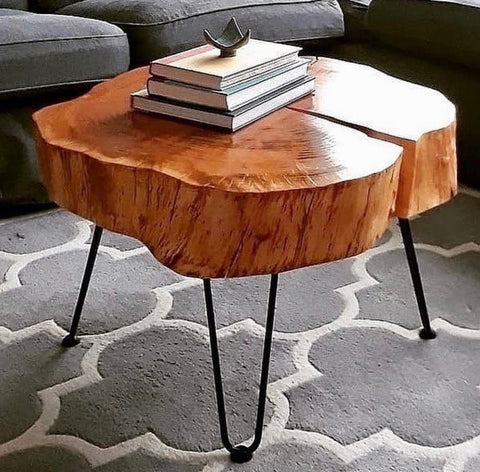 refined tree stump coffee table stool 