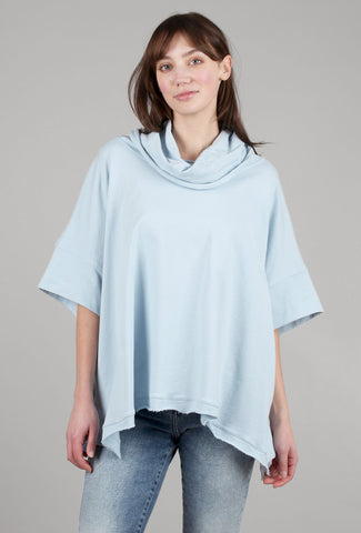 Planet French Terry Cowl Top, Sky 