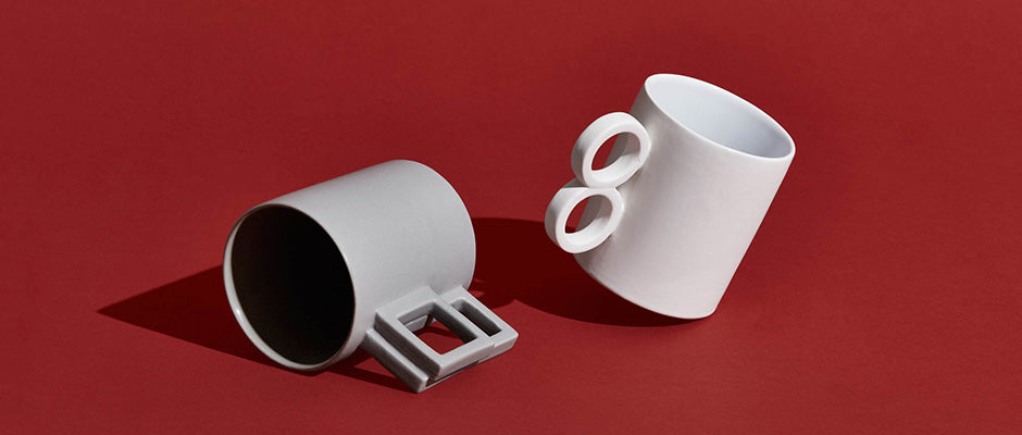 AANDERSSON Designer Coffee Mugs with various shaped handles
