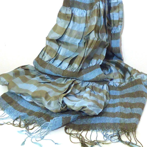 silver silk scarf