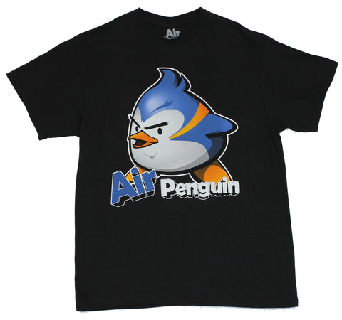 Air Penguin Mens T-Shirt - Classic Logo on Black