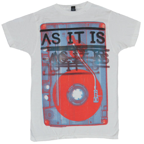 As It Is Mens T-Shirt - red Blue X-Ray Style Record Player Image