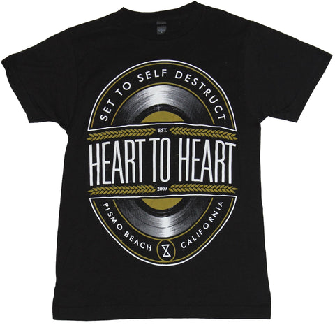 Heart to Heart Mens T-Shirt - Set to Self Destruct Circle Logo