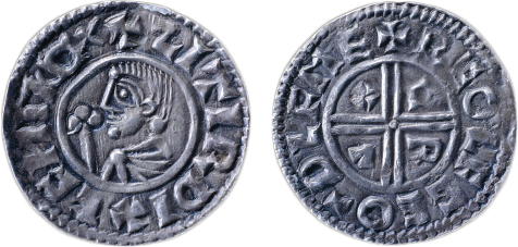 A Viking silver penny of  Sihtric Silkbeard, circa 990-1000 AD