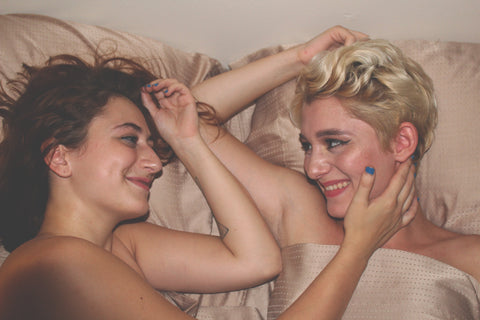 Female lovers in bed