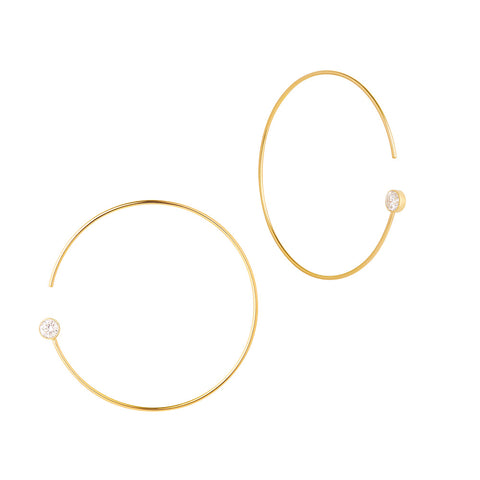 Shop the RUIFIER Modern Words Fine Dot Hoops