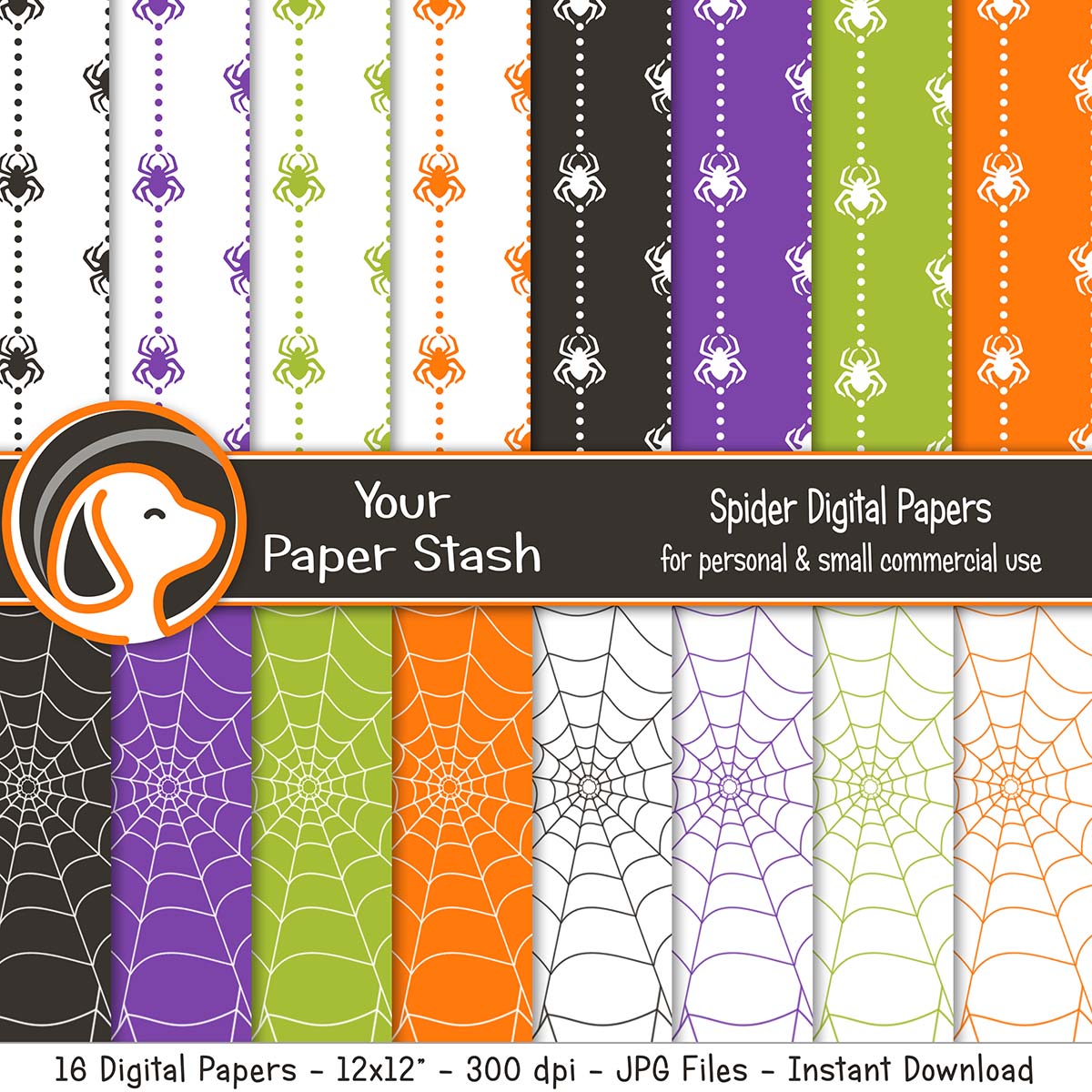 spider web scrapbook paper