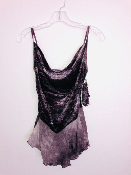 purple crushed velvet dress