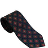 Navy Medallion Madder Tie Selftipped - The Bespoke Shop