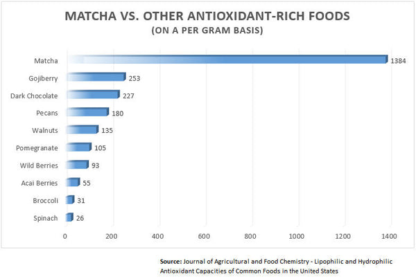 Antioxidants in Matcha vs Other Foods