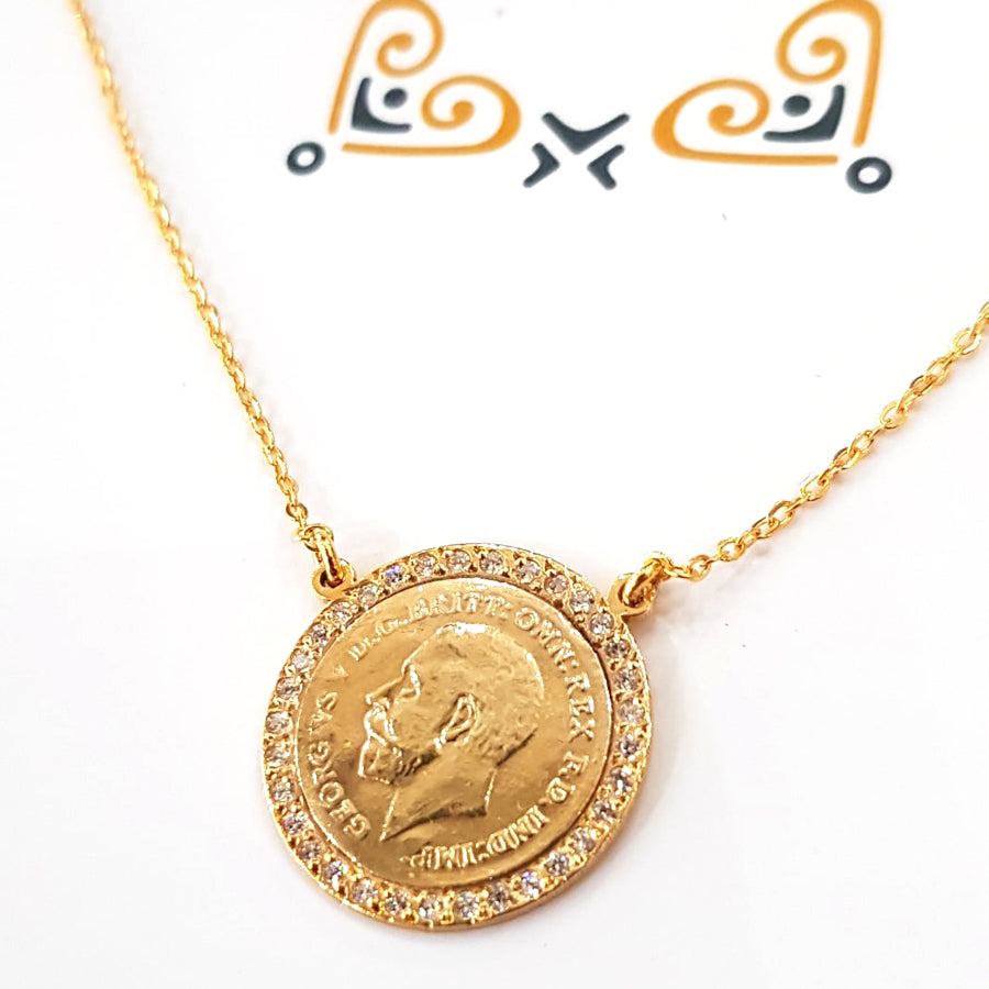 gold personalized birthstone necklace