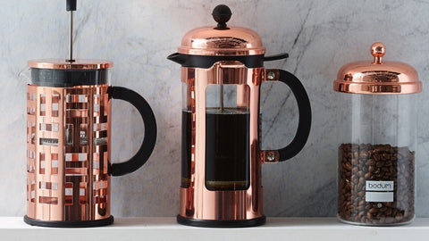 copper french press | Coffee jars and containers 