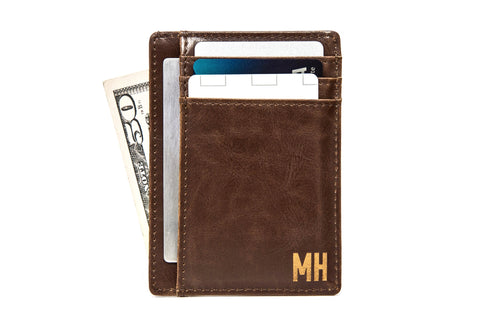 leather journal with pockets | Front pocket wallet