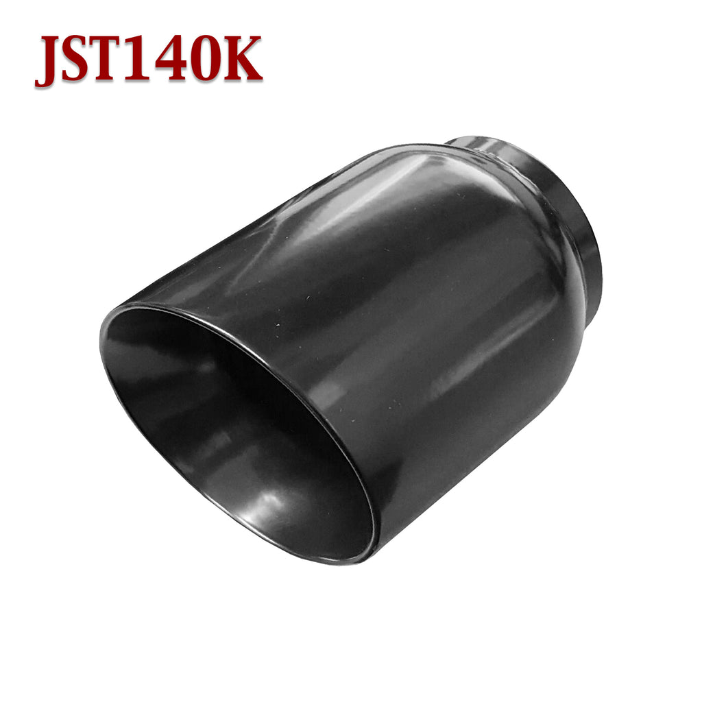 High Temperature Black Coated Diesel Truck Bolt On Exhaust Tip 4 x 8 x 15 