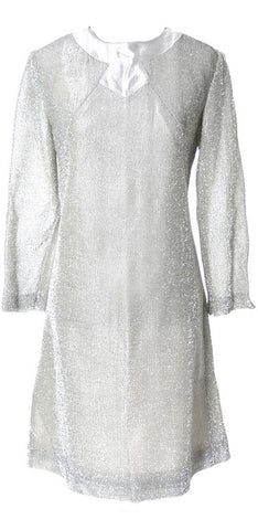 space age 1960s vintage shimmer dress