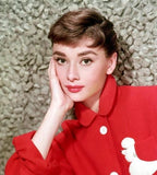 Audrey Hepburn red 1950s sweater