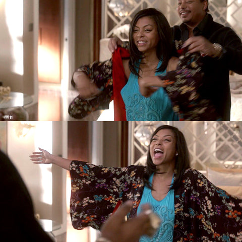 Cookie Lyon in a Dressing VIntage 1930s Kimono