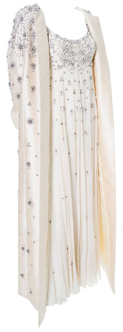 Vintage Victoria Royal Beaded Silk Dress Coat Ensemble