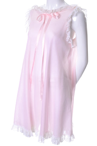 sylvia pedlar pink babydoll nightgown vintage iris lingerie
