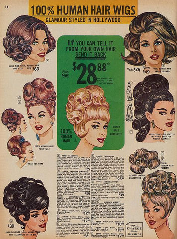 Vintage Mail in Order Form For Wigs