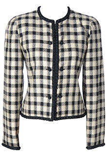 Black and White Plaid Vintage Valentino Blazer