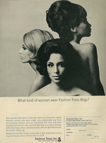 1970s Vintage Wig Advertisement
