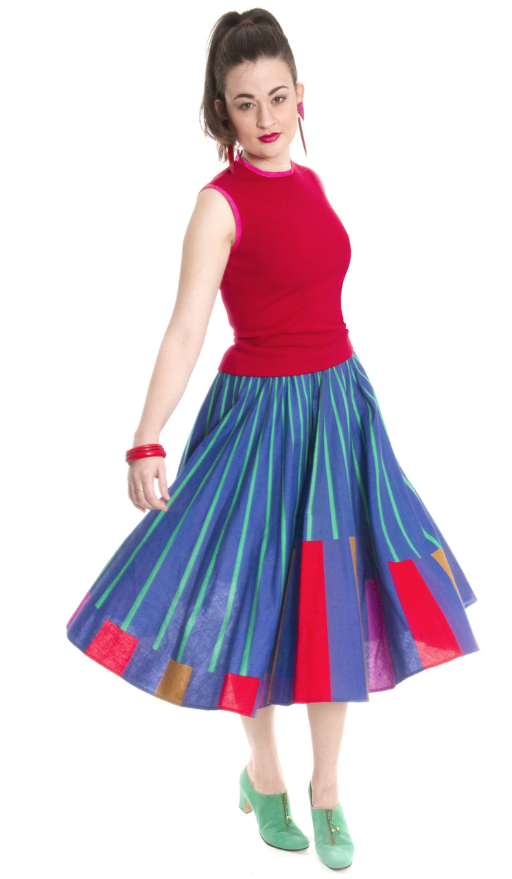 1950's Vintage Colorful Skirt