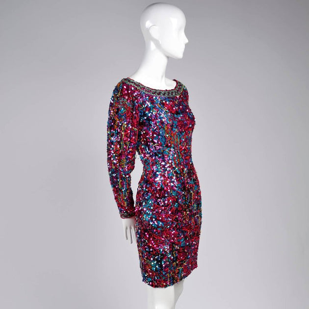 oleg cassini sequin dress