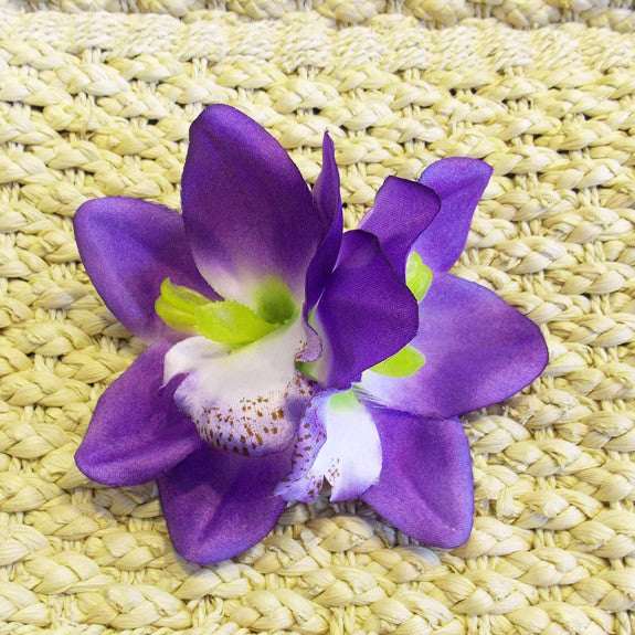 Purple Hawaiian Double Orchid Flower – ACLASSICPARADISE