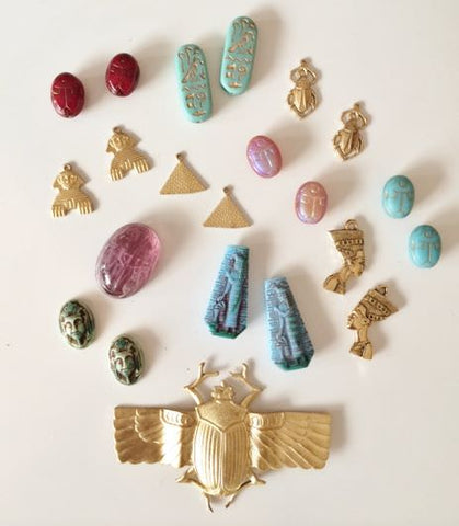 Egyptian charms and beads