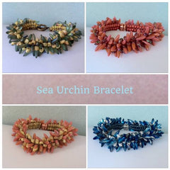 sea urchin bracelets in a variety of colors