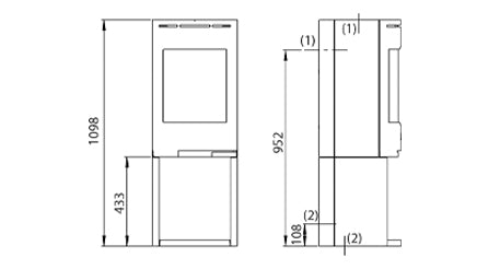 Jotul F134 - Dimensions