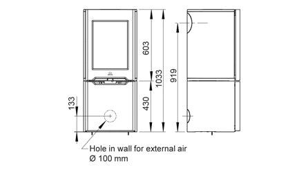 Jotul F165 Dimensions