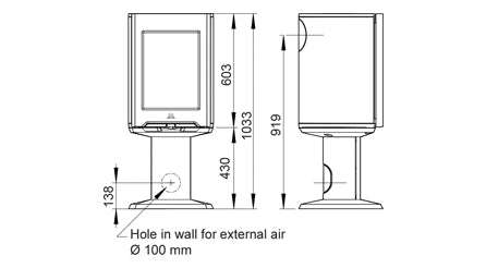 Jotul F167 - Dimensions