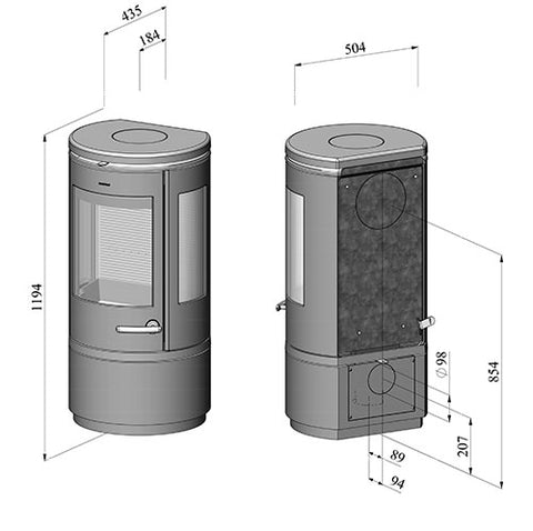 Morso 7940 Dimensions