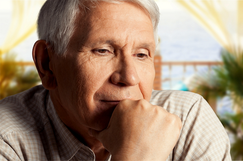 man thinking about memory supplements