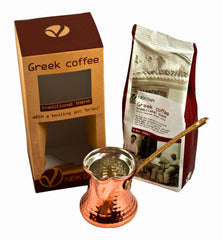 Greek Coffee Traditional Blend 250gr with a Boiling Pot '' BRIKI''