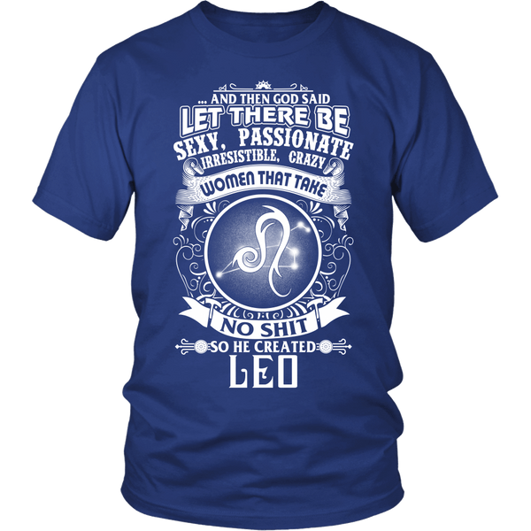 Leo T-shirt God Created Leo