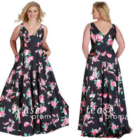 floral print prom dress