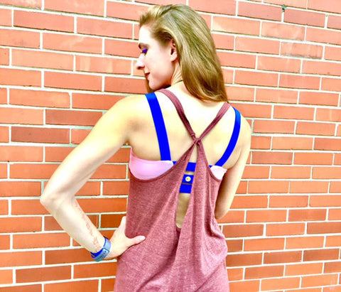 Jenny Finkel - wearing the 312 POWWFUL Sports Bra for Date night