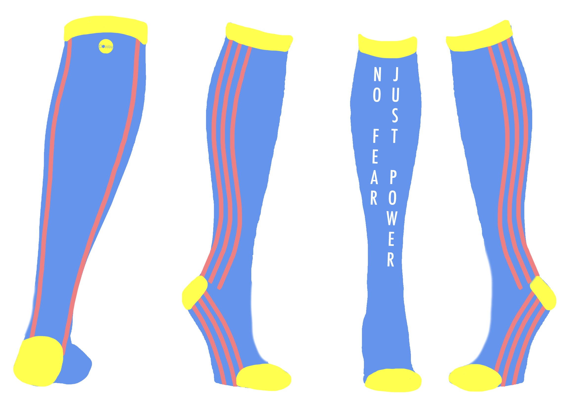 No Fear Just Power - Power Socks - Design Inspiration