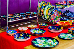 Hand painted ceramic plates 
